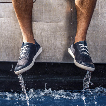 Moku Pae Men's Boat Shoes - Trench Blue / Off White | Men OluKai outlet