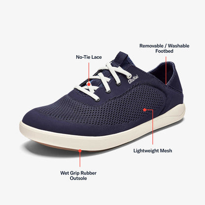 Moku Pae Men's Boat Shoes - Trench Blue / Off White | Men OluKai outlet