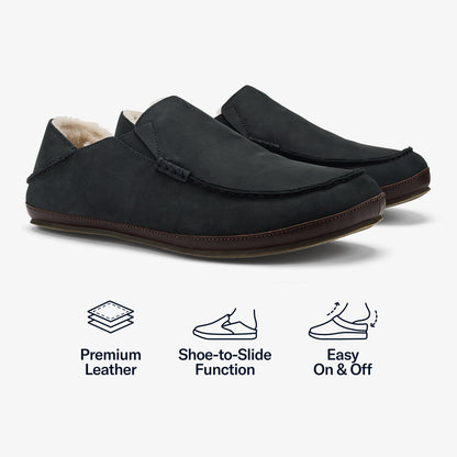 Moloā Slipper - Black / Dk Java | Men OluKai outlet