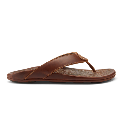 Mekila Men's Full-Grain Leather Beach Sandals - Natural | Men OluKai online
