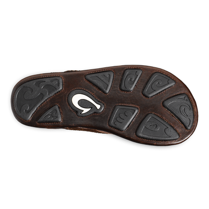 Mea Ola Men's Leather Beach Sandals - Dark Java | Men OluKai outlet