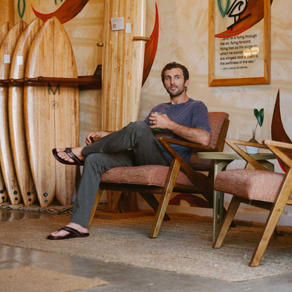Mea Ola Men's Leather Beach Sandals - Dark Java | Men OluKai outlet