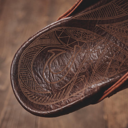 Hiapo - Rum / Dark Wood Men’s Leather Beach Sandals | Men OluKai for sale