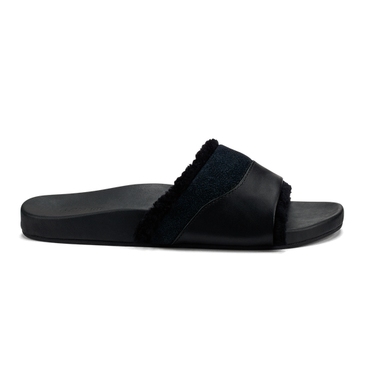 Hō‘ala Slide Women’s Slide Slipper Sandals - Black | Women OluKai for sale